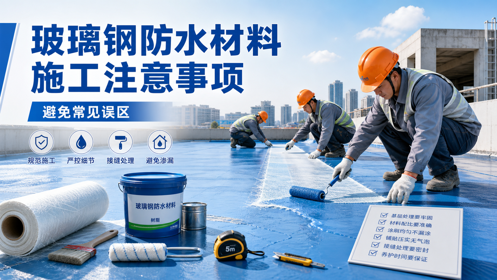玻璃钢防水材料施工注意事项，避免常见误区 信阳 版